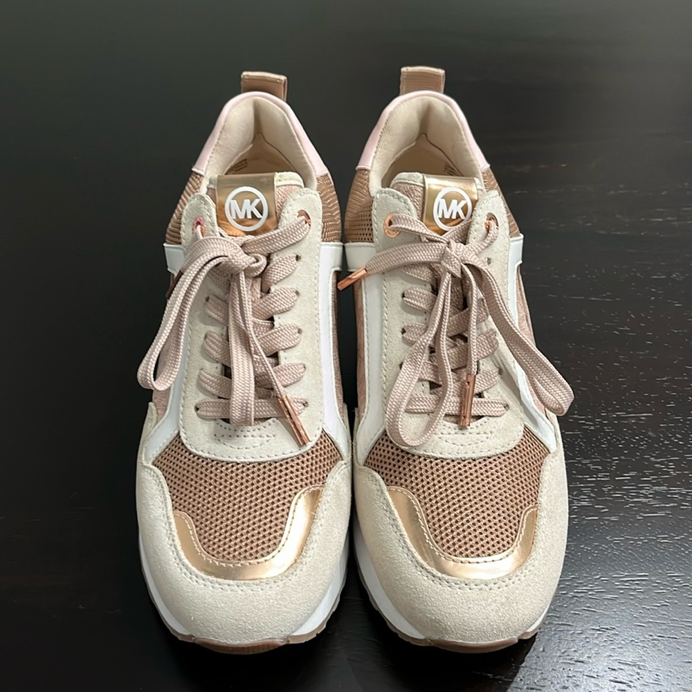 Michael Kors “Wilma Trainer” Pink Shoes, Womens 7.5